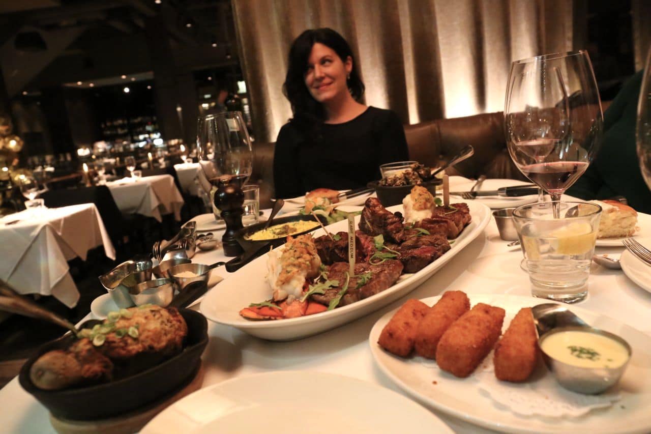 Black + Blue is a popular steakhouse in downtown Vancouver.