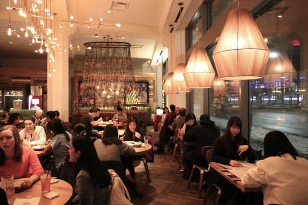 The dining room at Nando's Toronto on Bay Street.