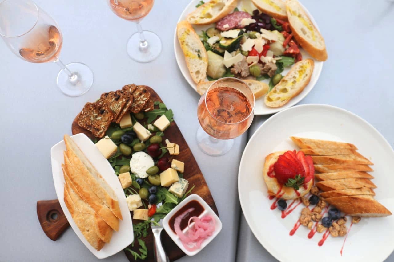 A sensational spread at Luckett Vineyard's Crash Pad Bistro.