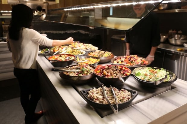 The salad bar at Copacabana restaurant in Toronto.