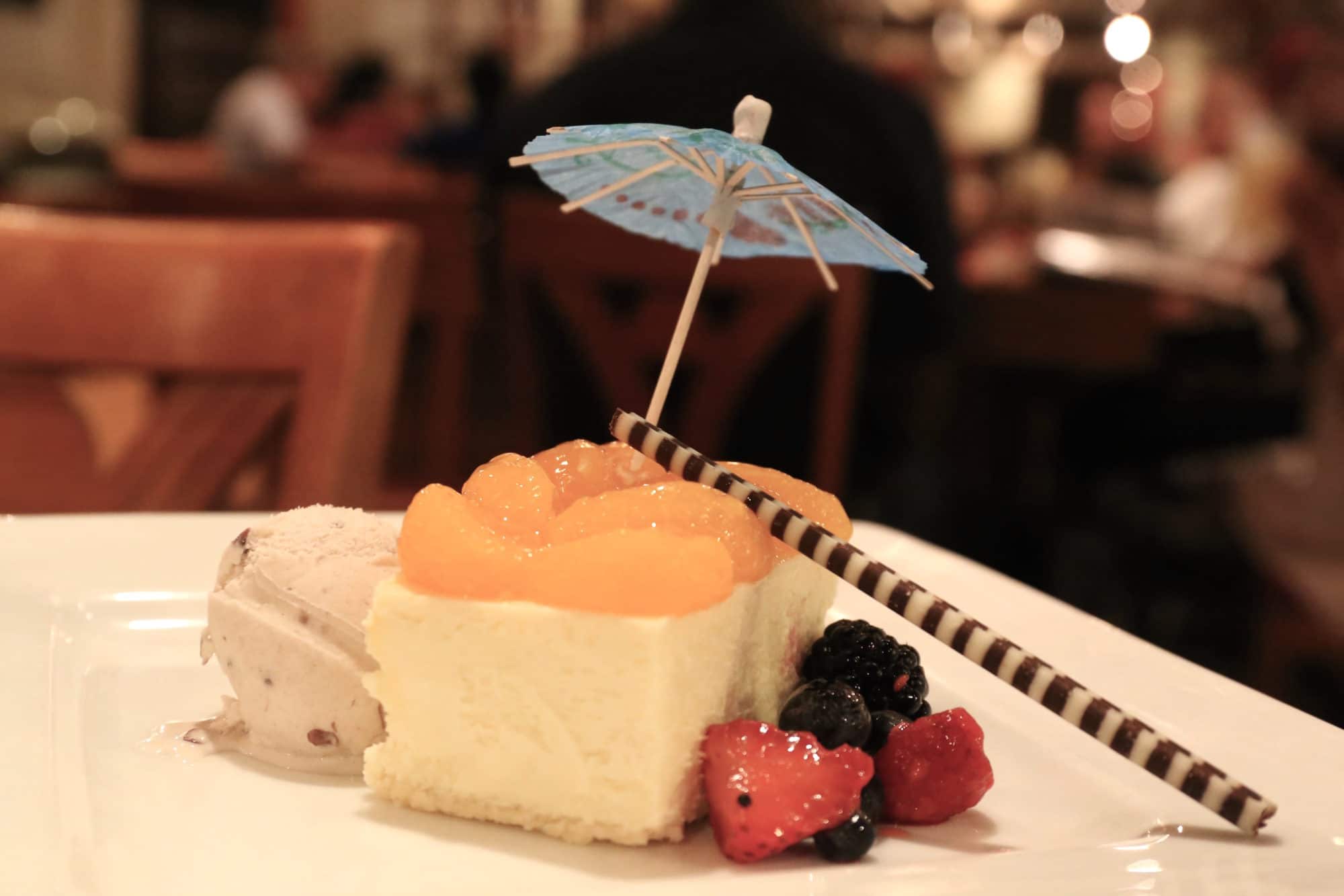 Lemon and Mandarin Cheesecake with Red Bean Icecream at Benihana