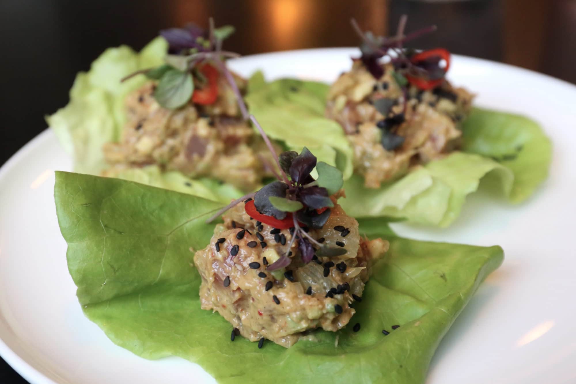 Miss Thing's Toronto: Hoki Poke with ahi tuna, avocado, lime, sesame soy dressing, bibb lettuce