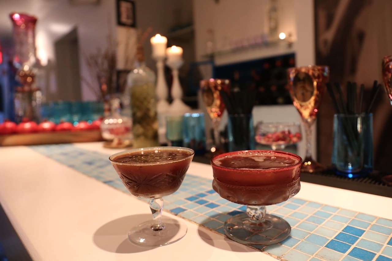 Persian cocktails at Banu Toronto's Bar.
