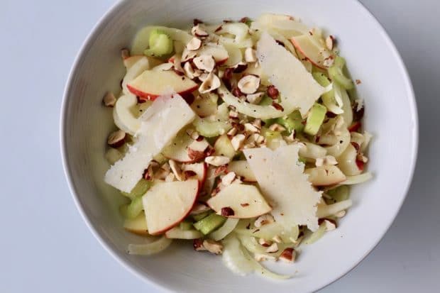 Fennel, Apple, Celery and Roasted Hazelnut Salad