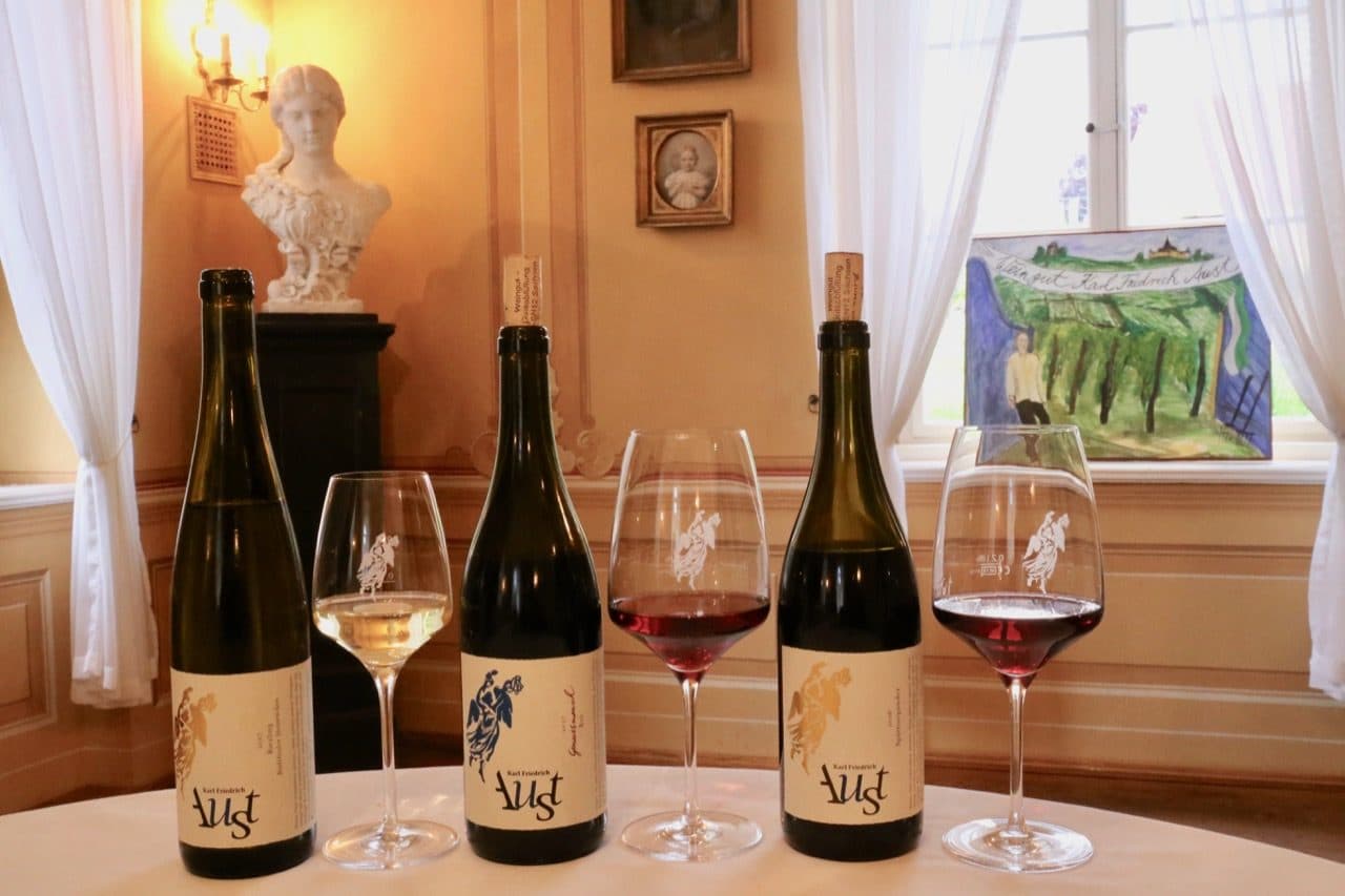 Sample Saxony's best wine at Karl Friedrich Aust Winery's intimate garden room. 