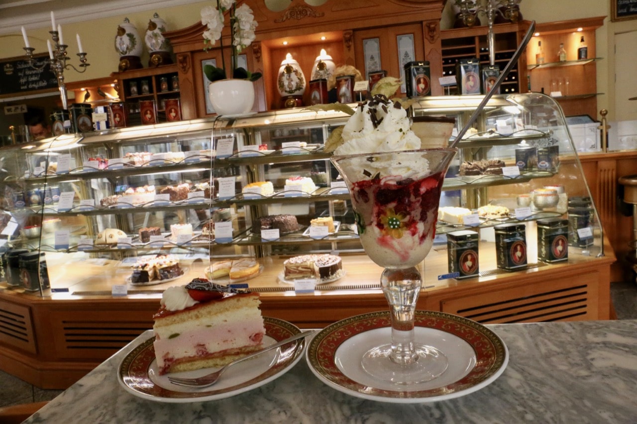 Enjoy coffee and cake at Coselpalais Grand Cafe.