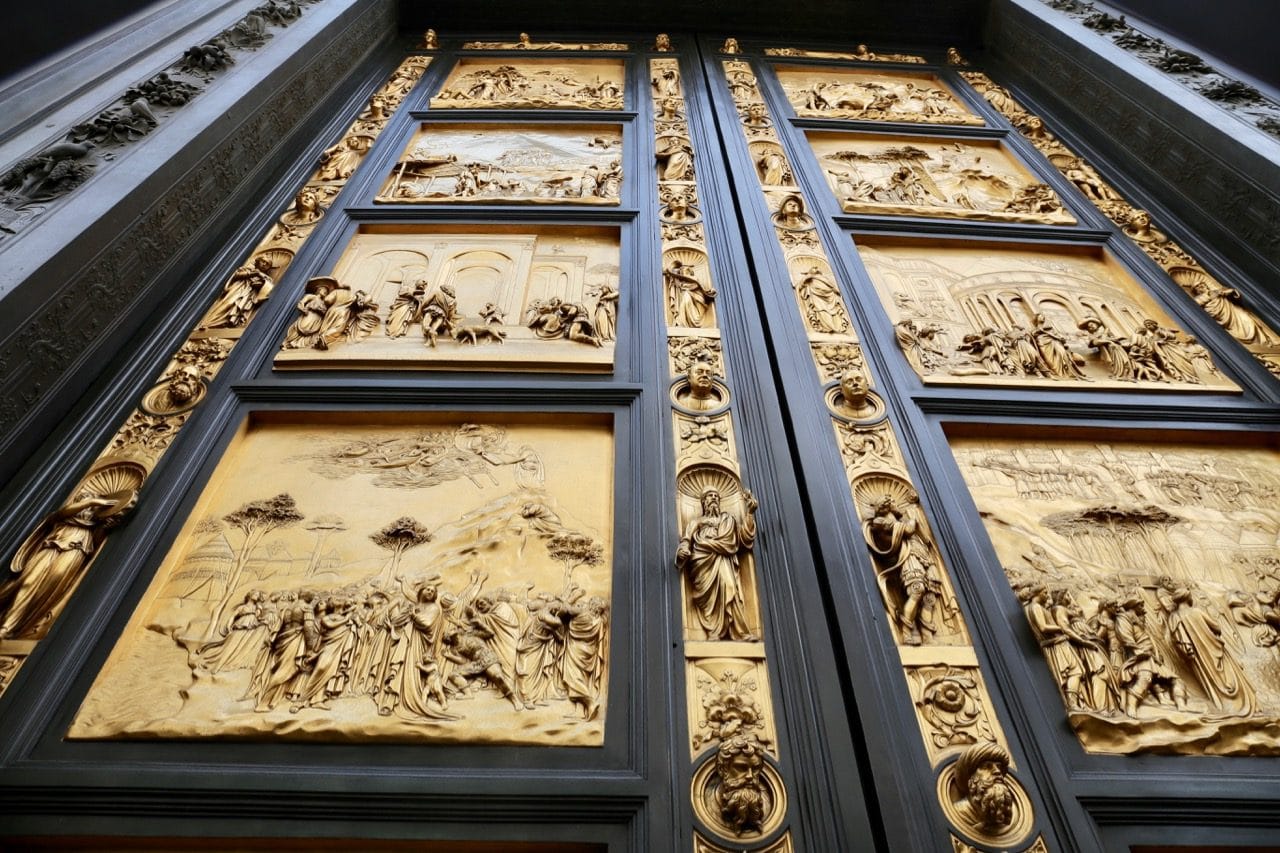 Gawk at Ghiberti's bronze doors at the Florence Baptistery.
