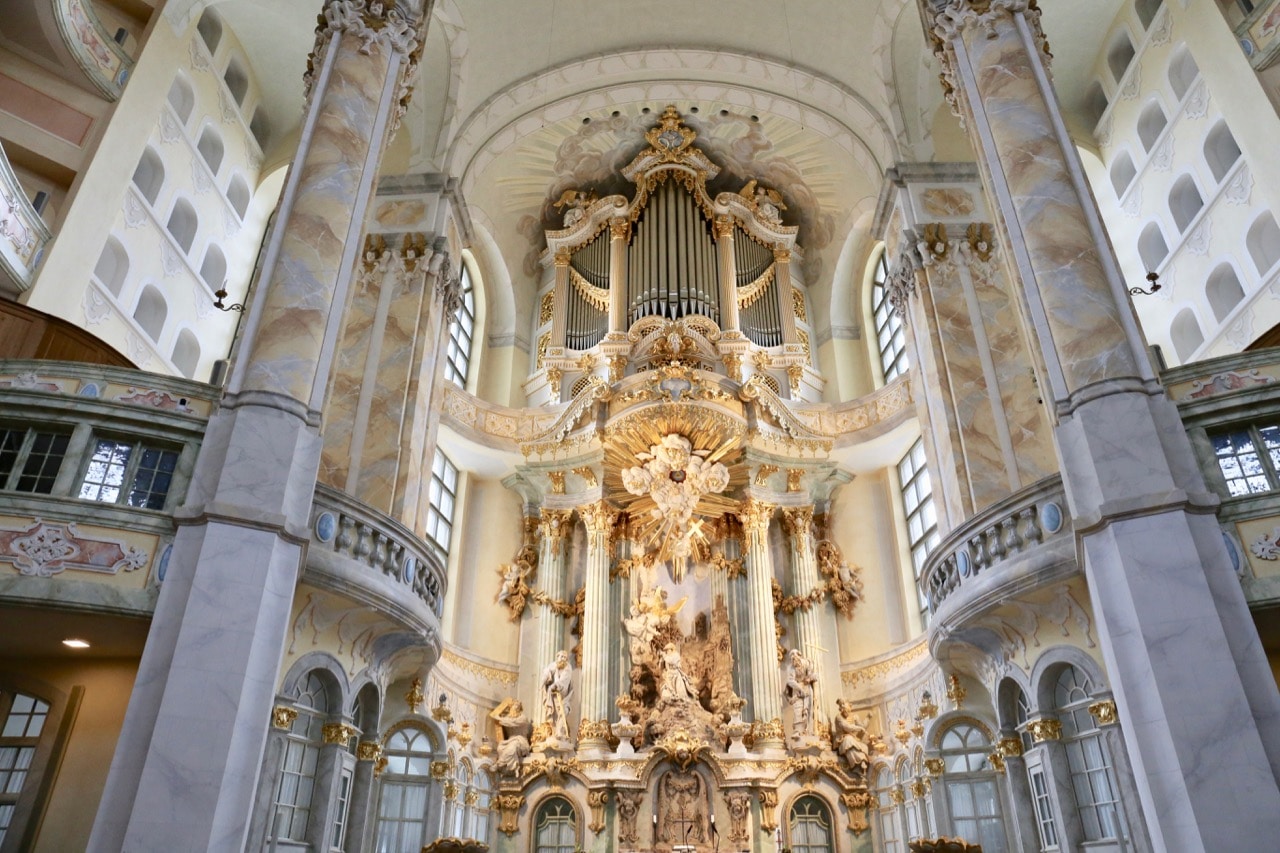 Frauenkirche is one of the most famous churches in Dresden.