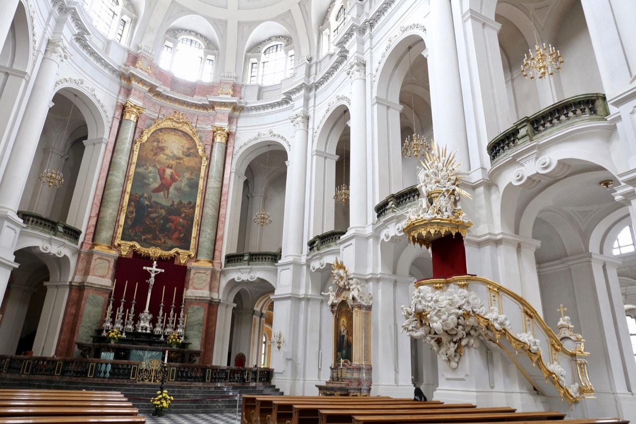 Katholische Hofkirche is Dresden's landmark cathedral. 