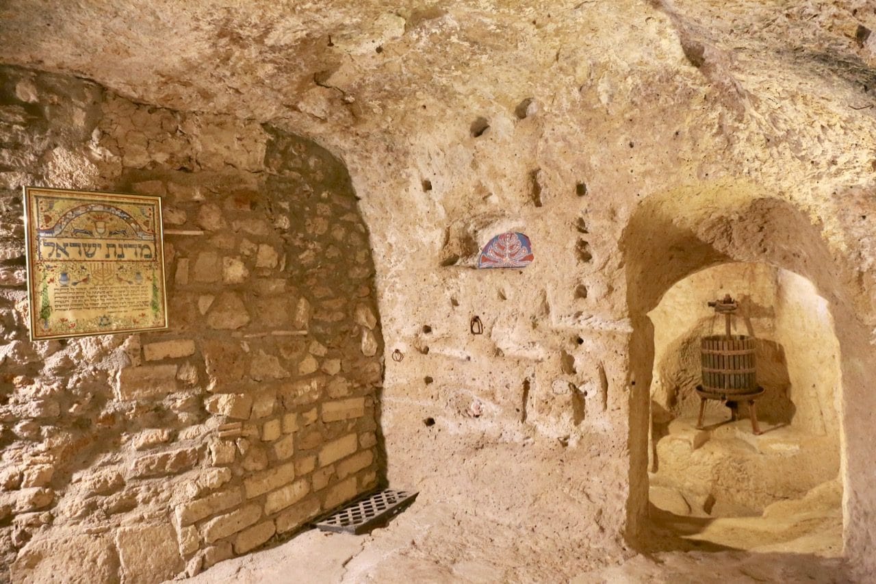 The kosher wine production room at Pitigliano Synagogue Museum.
