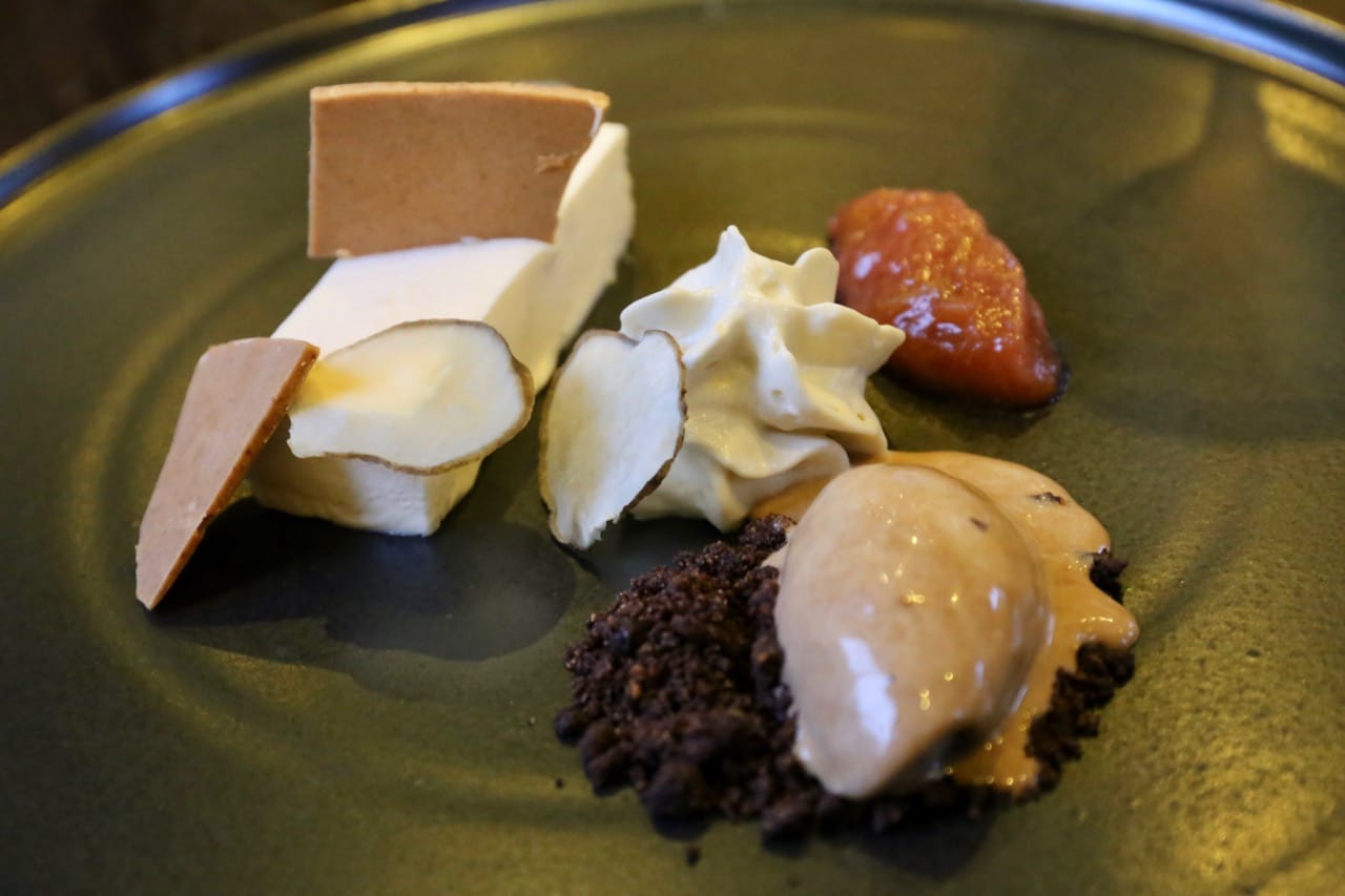 Chocolate, Rhubarb, Custard and Clotted Cream