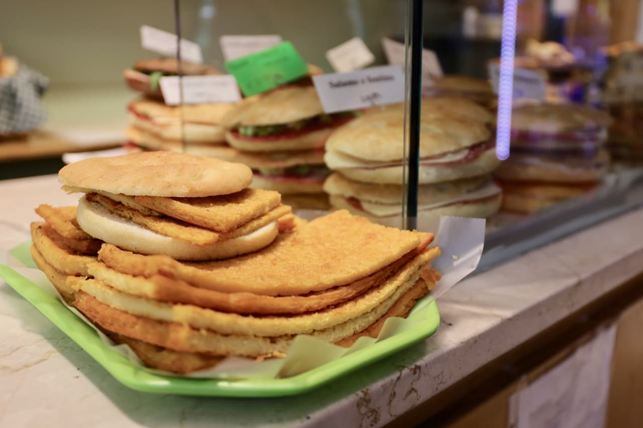 Cecina is a vegetarian Tuscan food found on the streets of Pisa.