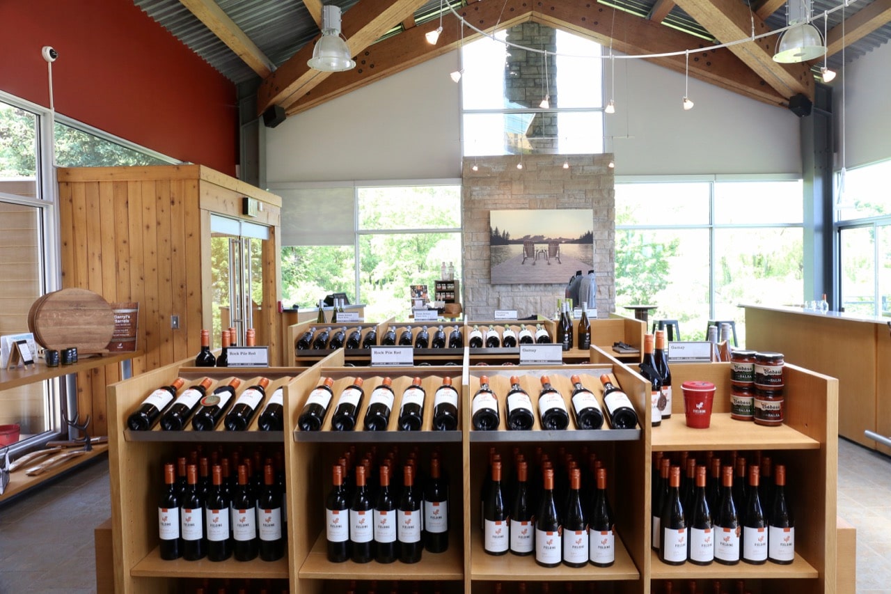 Beamsville Wineries: Fielding Estate's tasting room offers panoramic views over its vineyard.