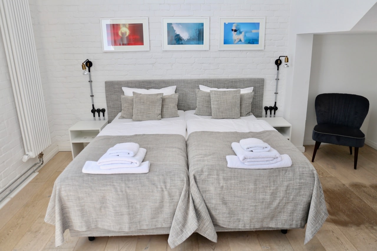 The bedroom inside one of the hotel's tower suites. 