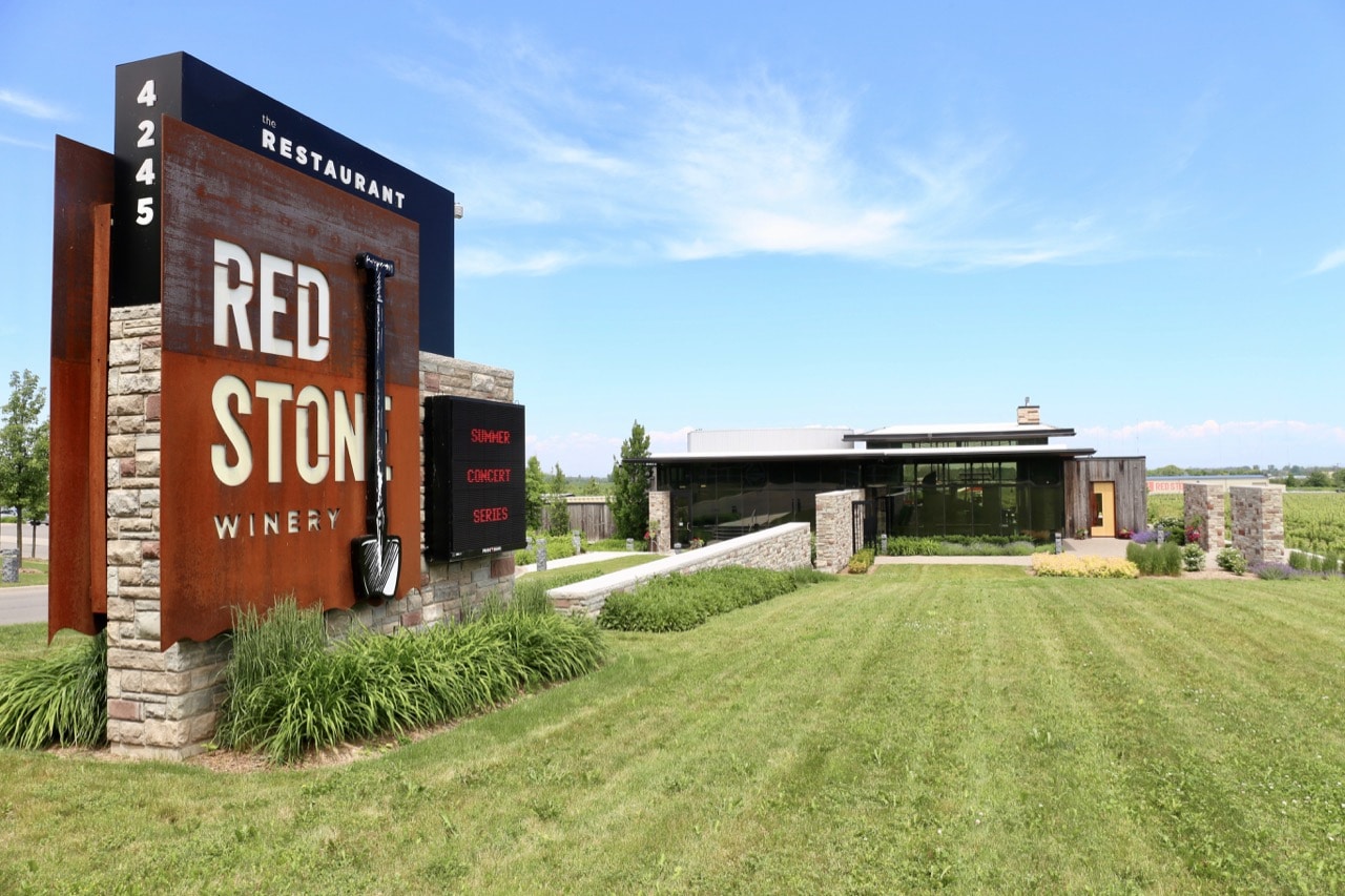 Red Stone Winery features a tasting room, retail shop, restaurant and outdoor terrace.