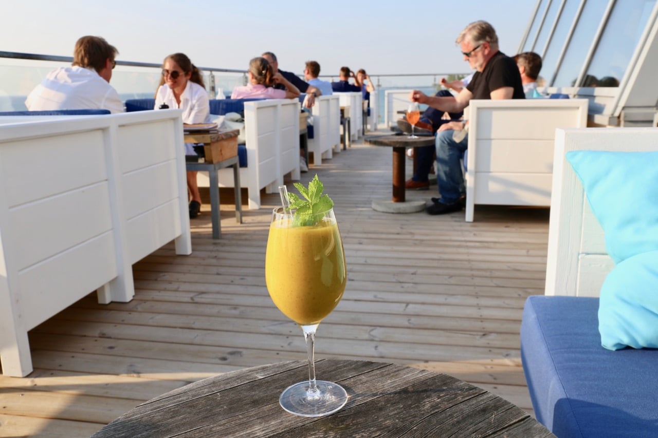 The hotel's rooftop bar offers Ahrenshoop's best craft cocktail menu.