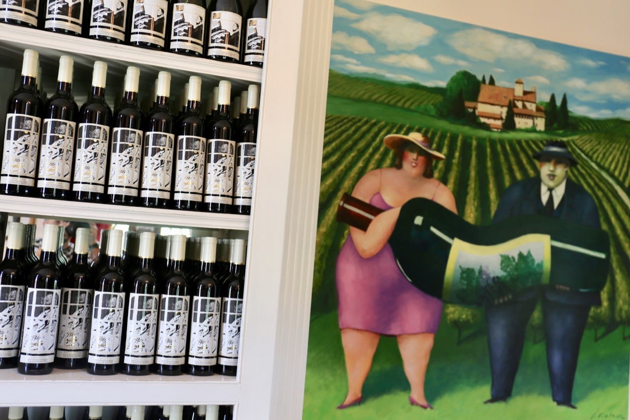 The Organized Crime Winery's tiny tasting room is attached to the owners home.