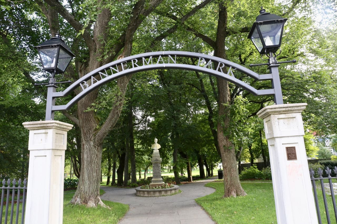 On a sunny day enjoy a stroll though Bannerman Park.