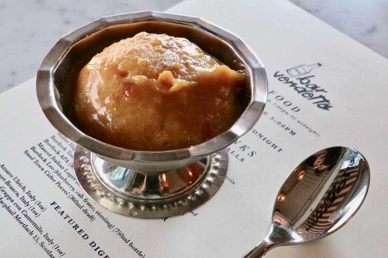 Bar Vendetta on Dundas West offers a daily gelato and sorbet. 