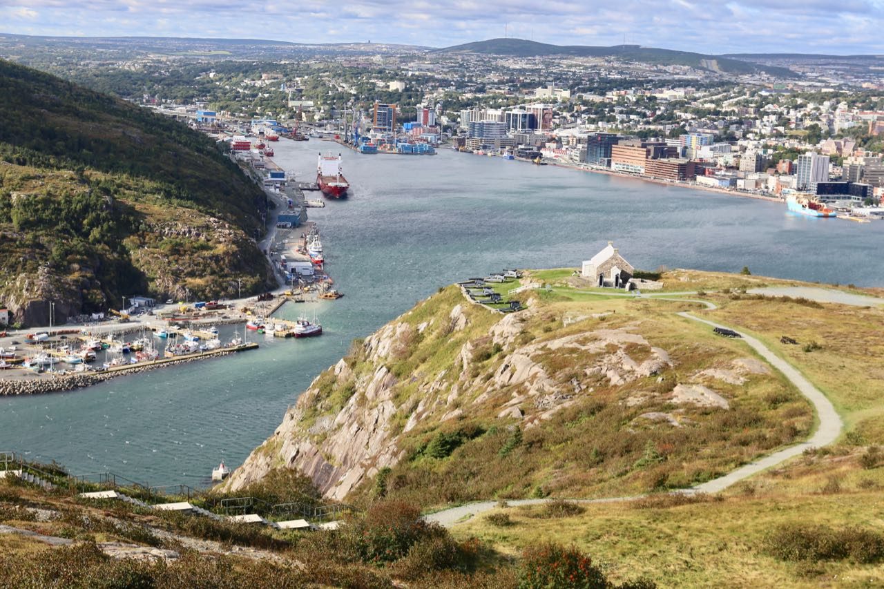 The best views of the harbour can be enjoyed after hiking to Signal Hill.