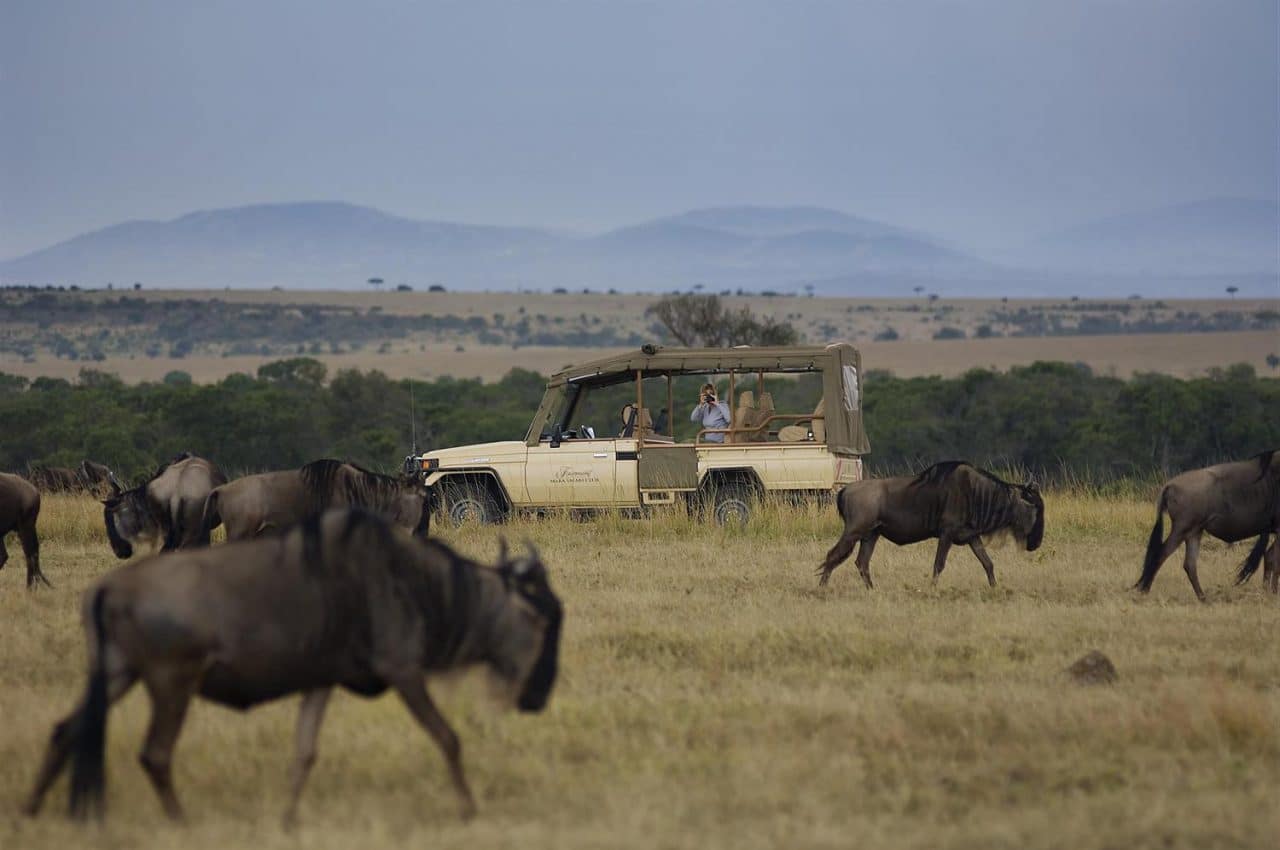Get up close and personal with African wildlife on your honeymoon in Kenya at Fairmont Mara Safari Club.