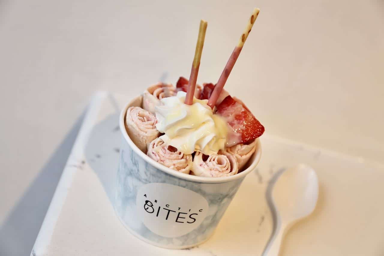 Arctic Bites serves shaved ice cream in Kensington Market.