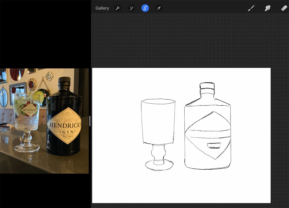 Procreate tutorial: iPad Pro makes setting up a convenient split screen for working easy.