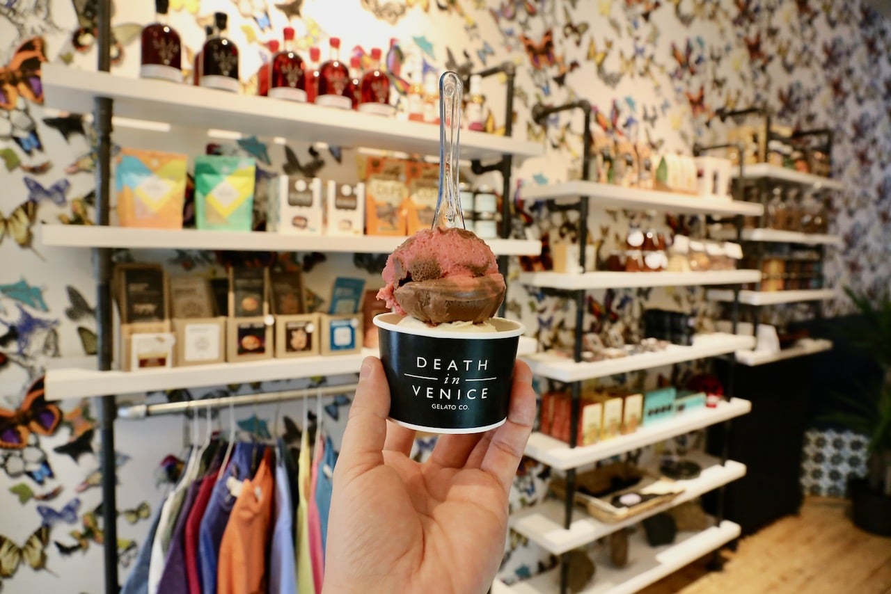 Enjoy creative gelato flavours at Toronto's Death in Venice.
