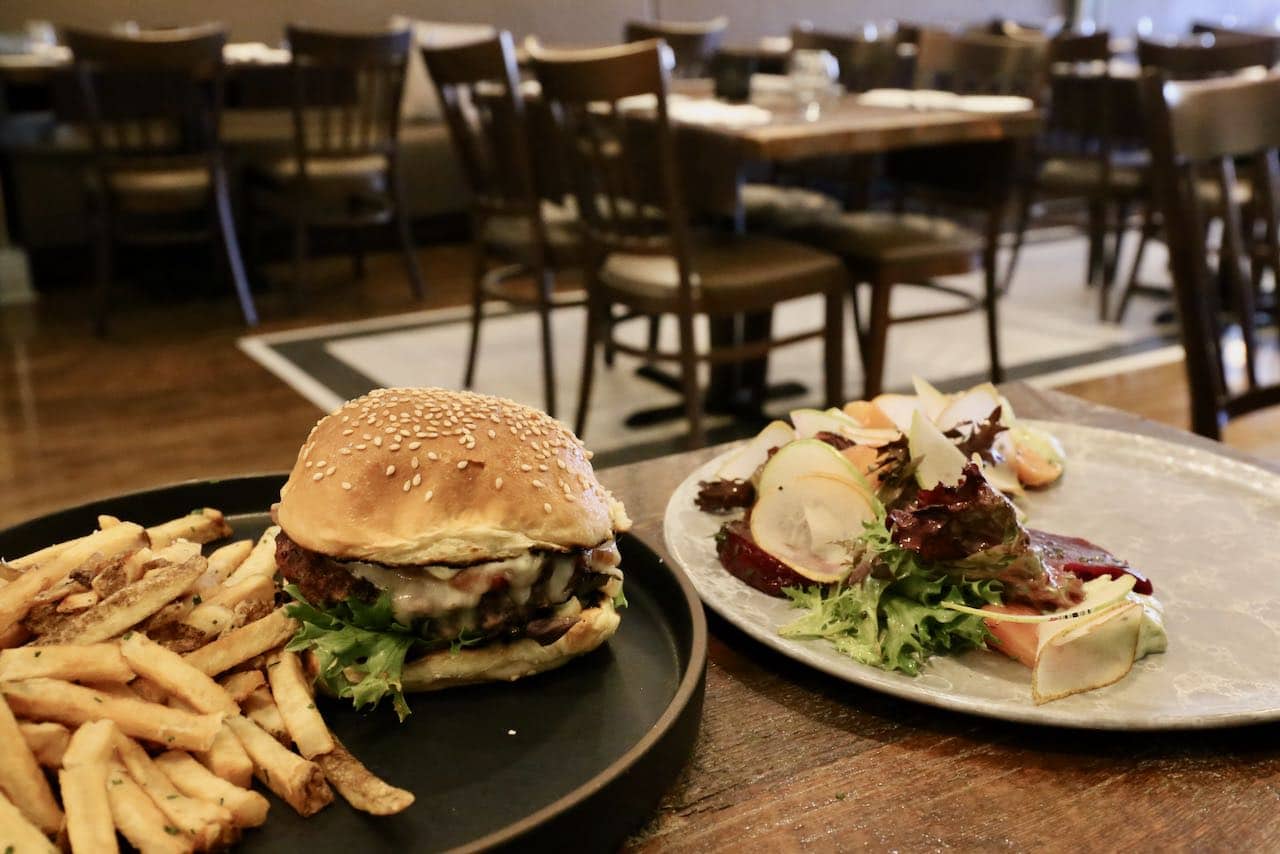 Noble Bistro is located in downtown Oakville near Town Square.