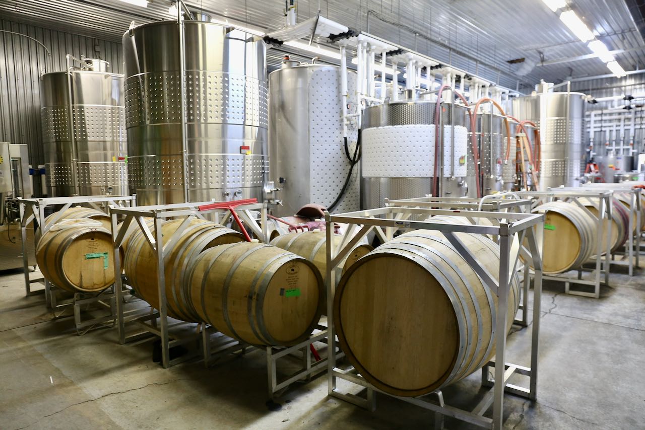 Enjoy a behind the scenes tour of Marynissen Estates Winery's production facility. 