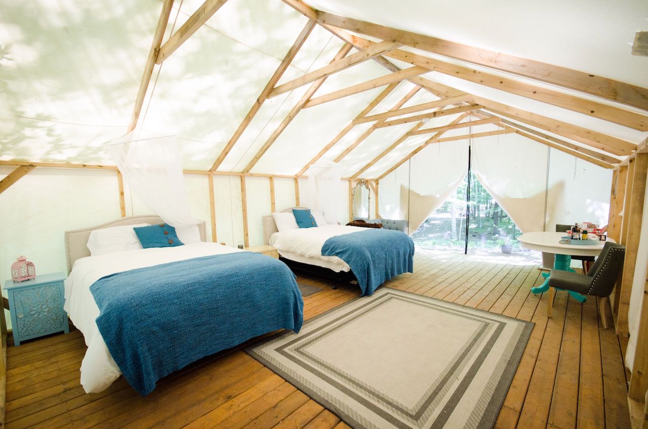Elements Luxury Tented Camp in Renfrew, Ontario.