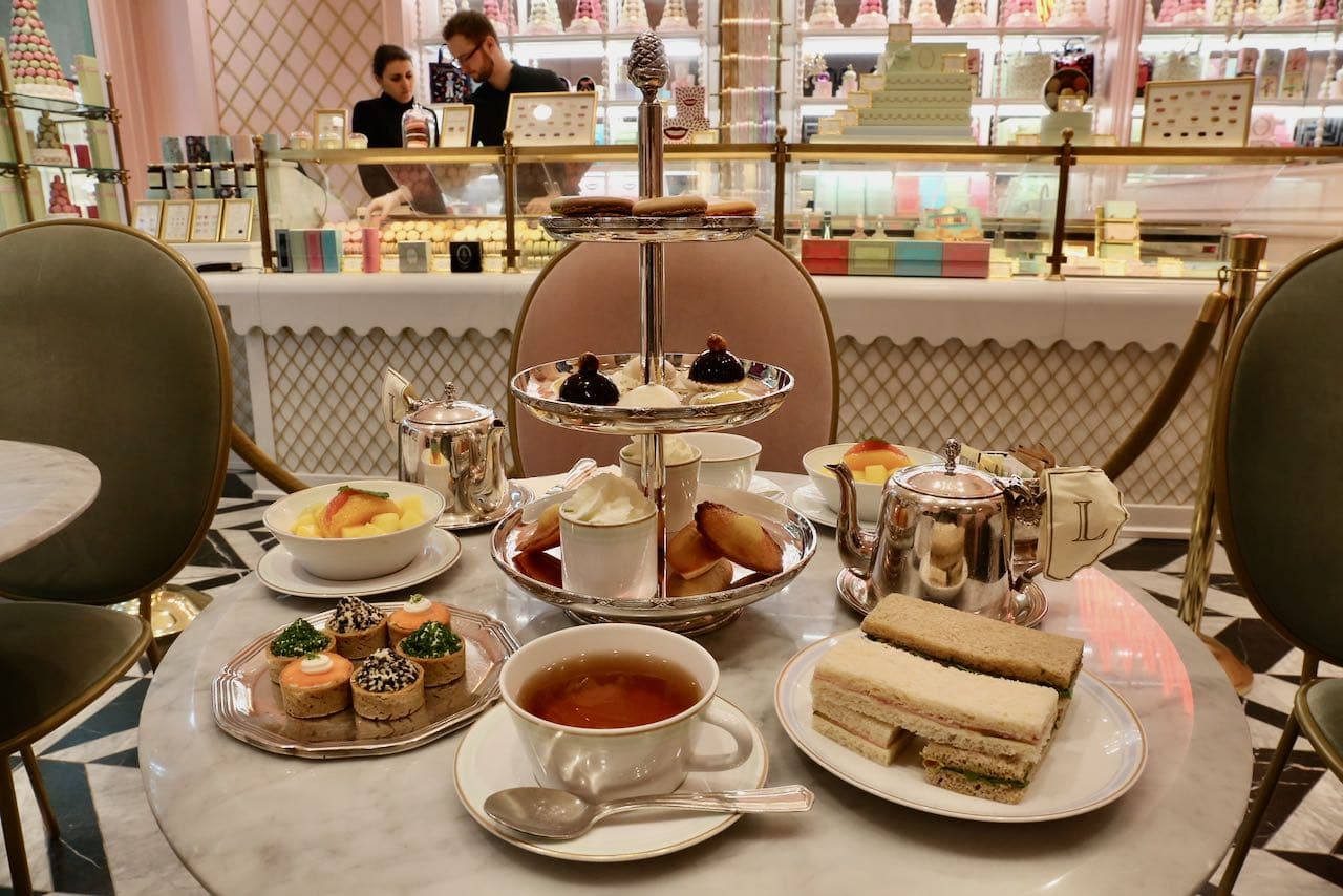 Ladurée Cafe serves a French High Tea in Toronto's luxurious Yorkdale Mall.