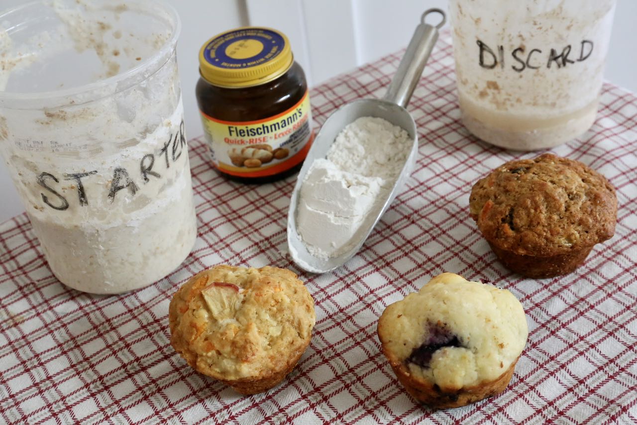 Many Sourdough Discard Recipes require a mixture of starter and commercial yeast.