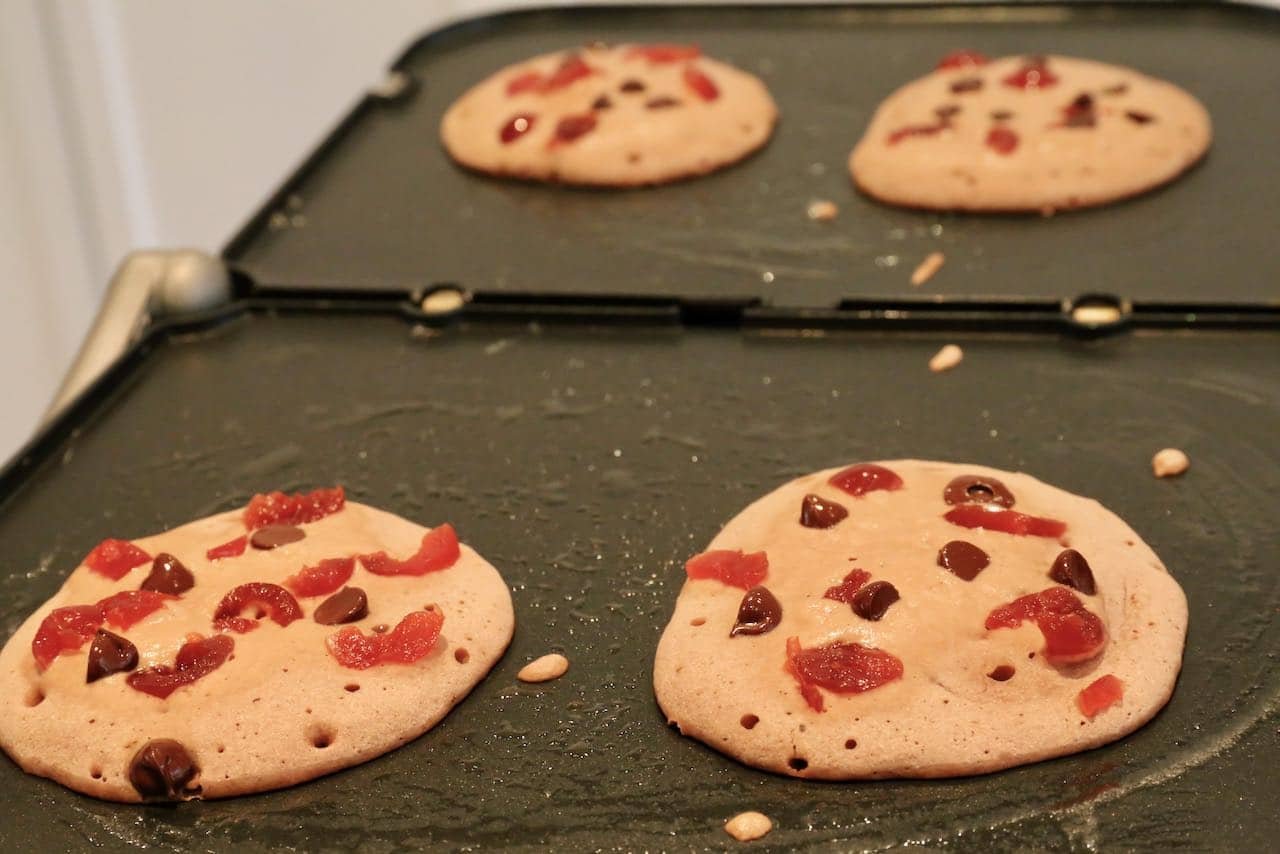Fry pancakes on a greased griddle or non-stick pan.