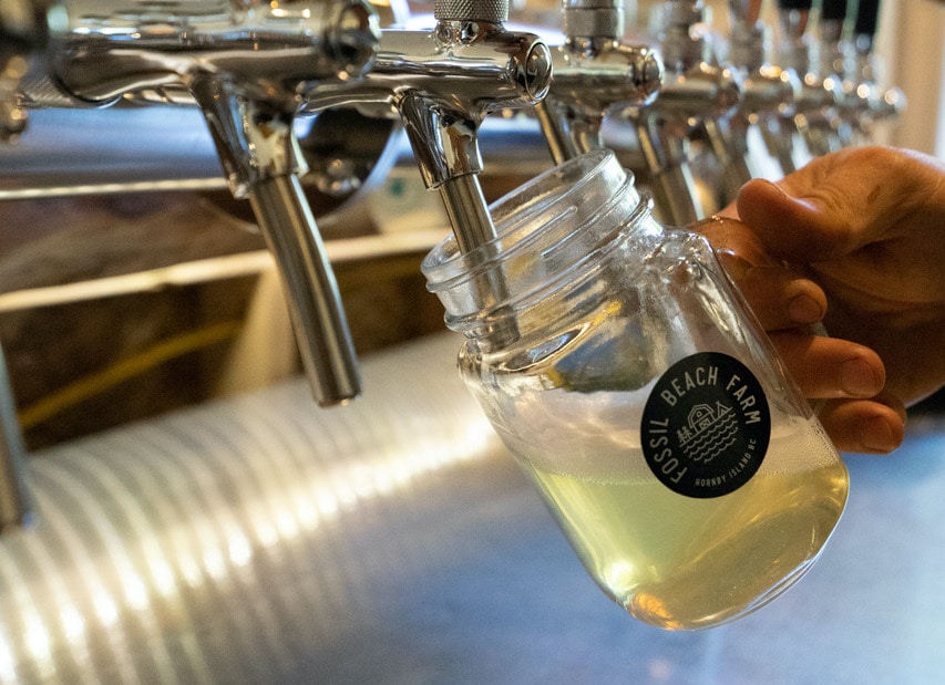 Fossil Beach Farm produces craft cider on Hornby Island. 