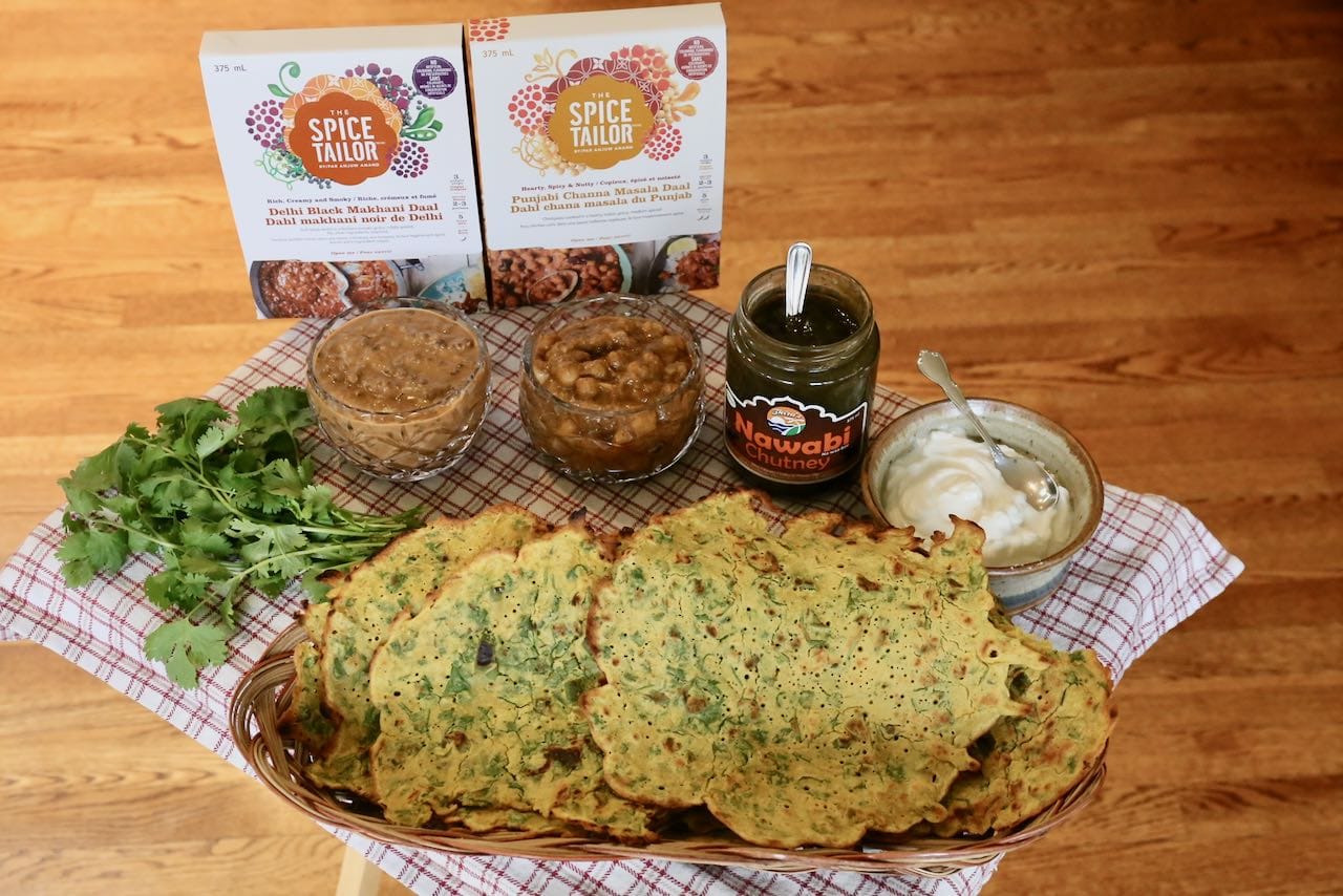 Serve Indian crepes with cilantro, yogurt, chutney and your favourite dahl for a delicious vegetarian meal idea.