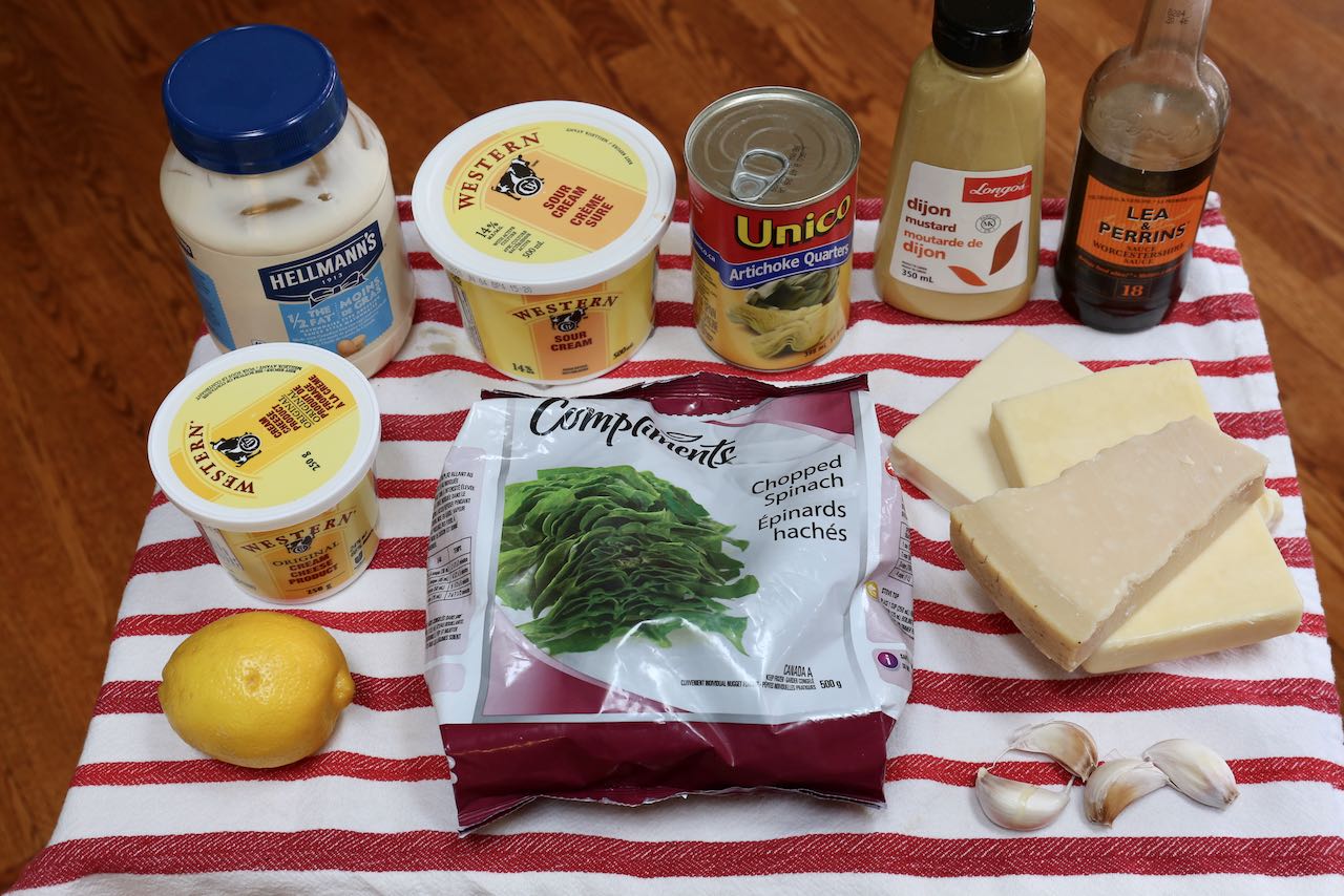 Ingredients you'll need to make homemade Keto Spinach Dip.