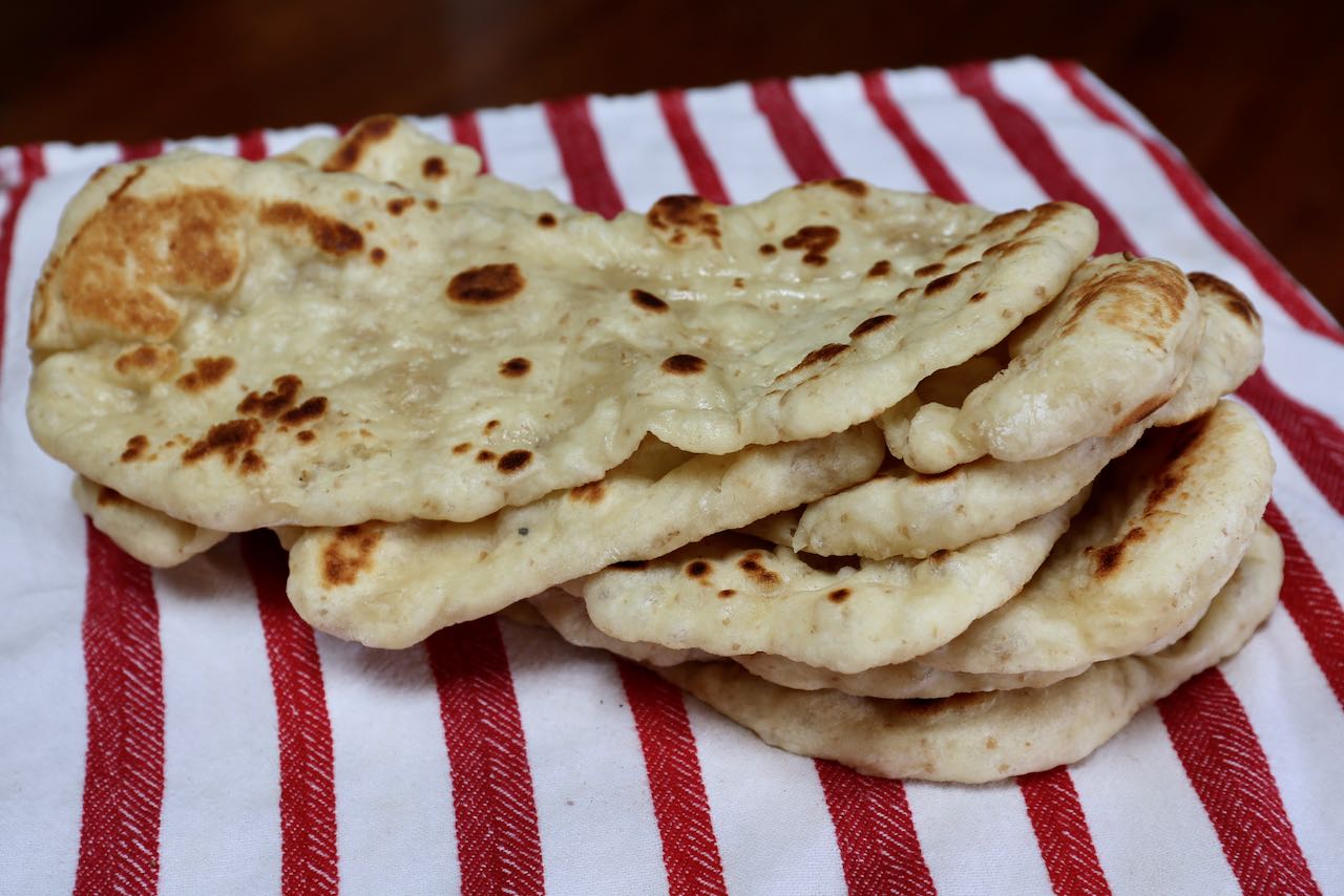 Prepare an Indian feast at home by making your own homemade sourdough naan.