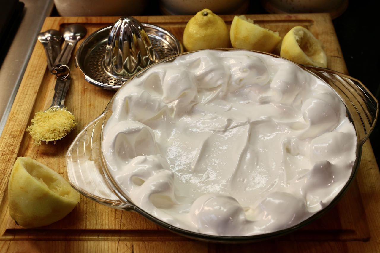 Gluten Free Pie Crust: Scoop meringue into a greased pie plate before baking.