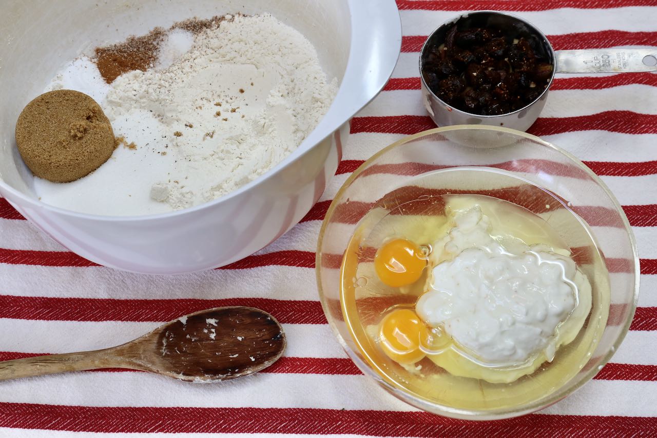 Mix dry ingredients and wet ingredients in separate bowls before combining.