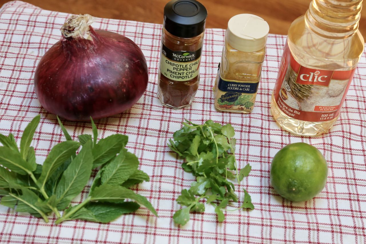Ingredients you'll need to make Indian Onion Salad.