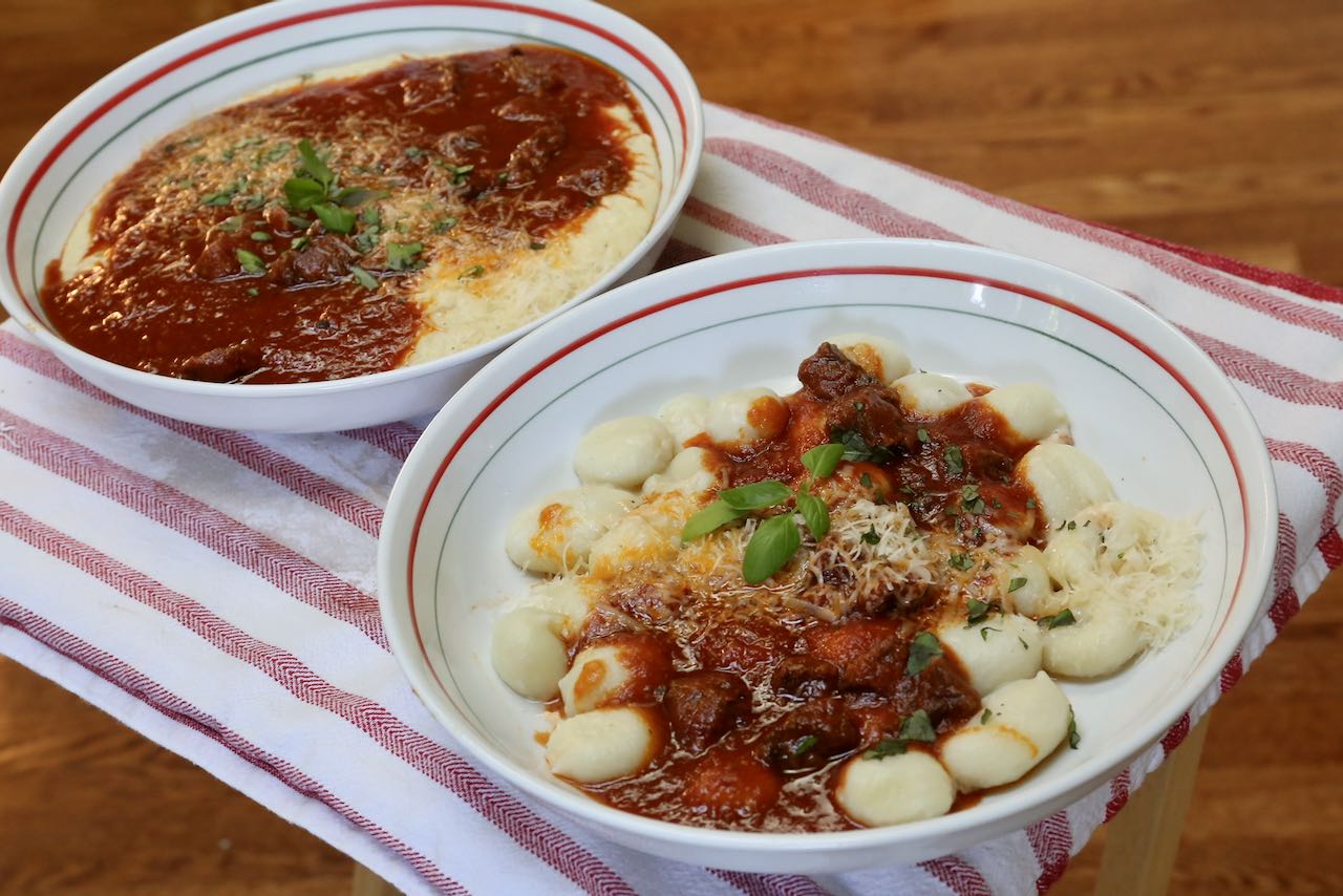 Instant Pot Short Rib Ragu is best enjoyed over polenta, gnocchi or homemade pasta.