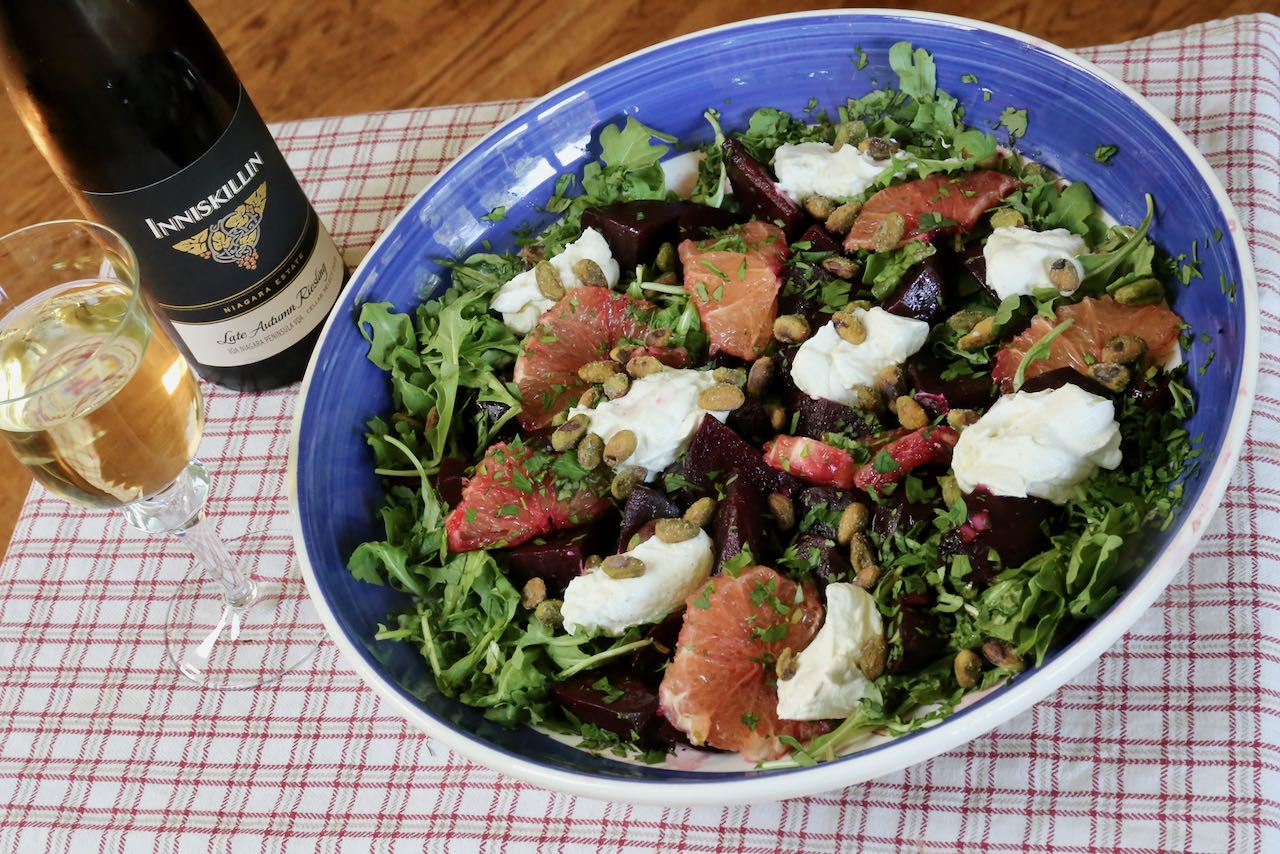 Pair our Roasted Beet Salad recipe with your favourite dry white wine. 