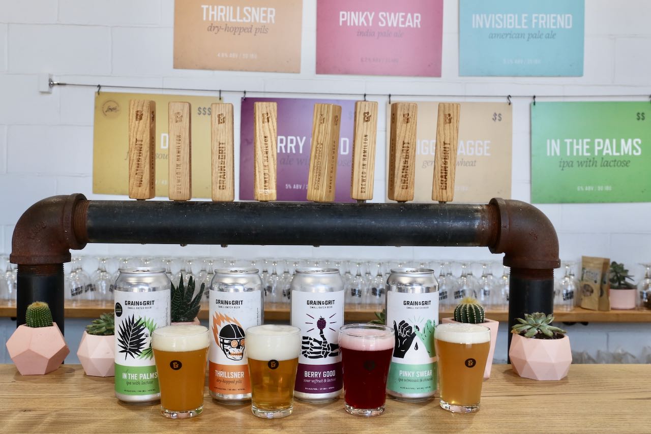 Grain & Grit is the best of the Hamilton breweries to taste lactose treated craft beer. 