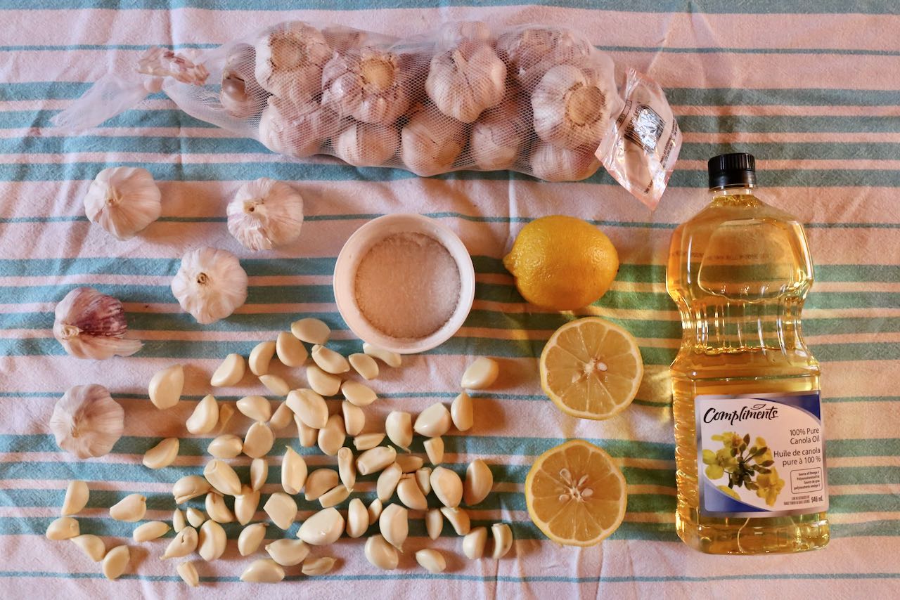 Ingredients you'll need to make Lebanese Kebab Garlic Sauce.