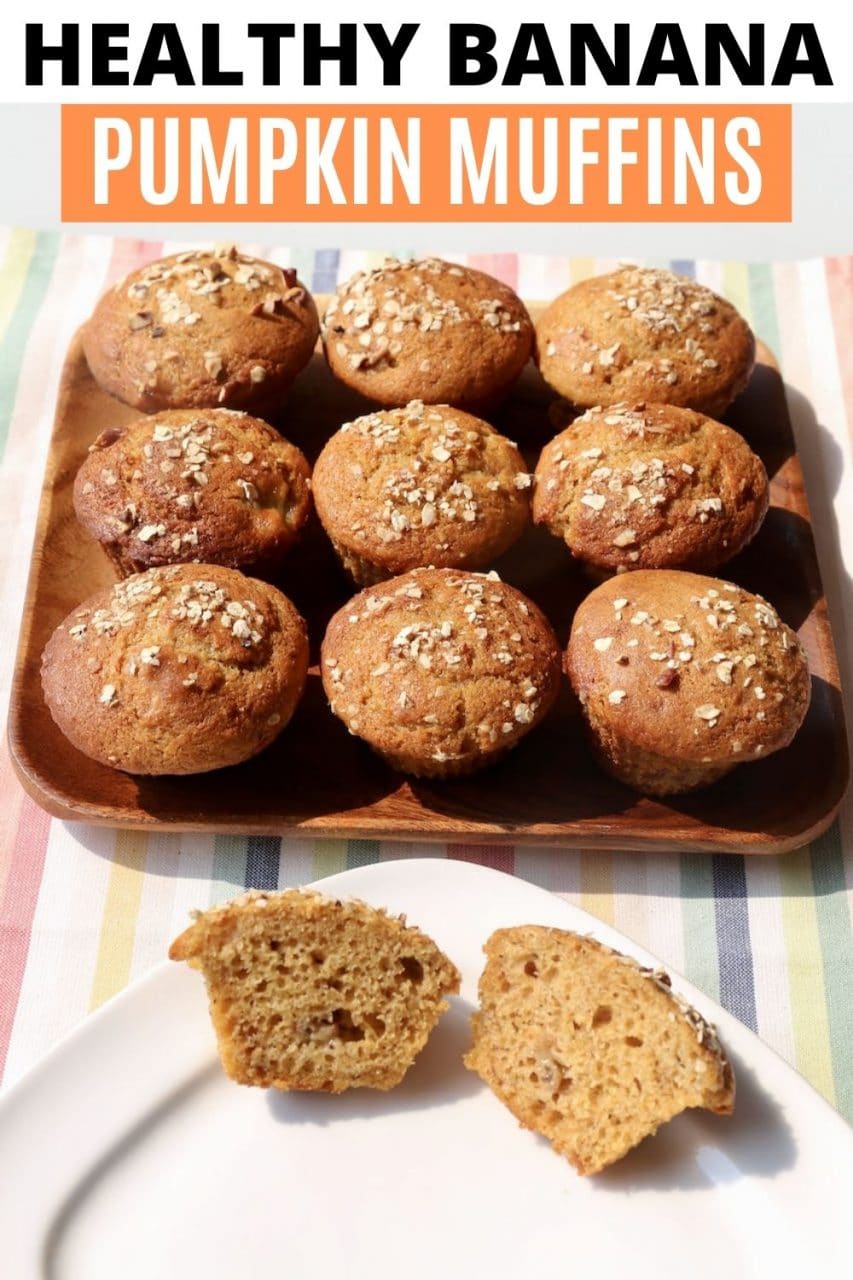 Save our Healthy Banana Pumpkin Muffins recipe to Pinterest!