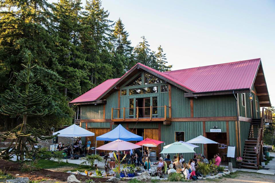 Order a tasting flight of Vancouver Island Wines at Millstone Estate.