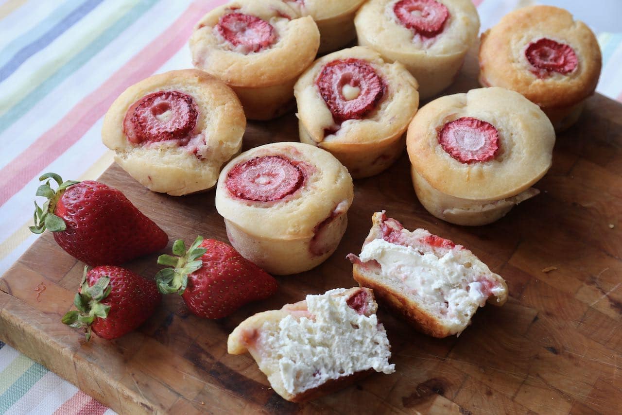 The best easy summer breakfast is our Strawberry Cream Cheese Muffin recipe.