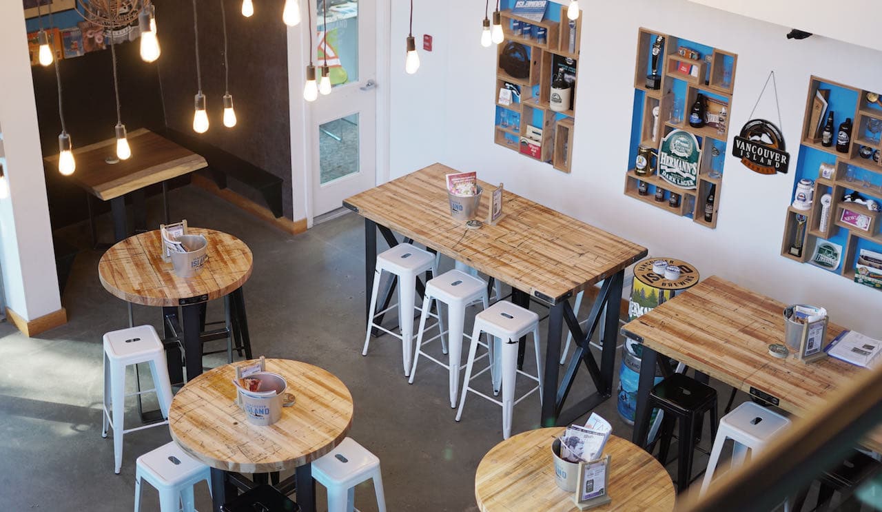 Vancouver Island Brewery offers a fun and friendly beer bar in downtown Victoria.