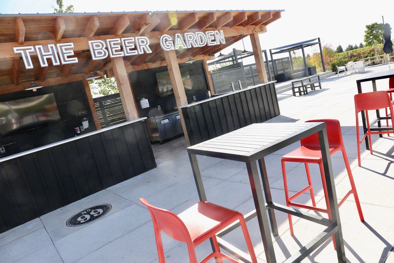 Wayne Gretzky Estates produces small batch craft beer served on a seasonal Beer Garden.